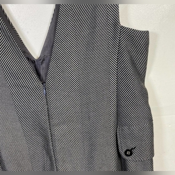 Anthropologie Cartonnier Oxford Herringbone Jumpsuit Wide Leg Cropped Size S.. - Picture 6 of 16